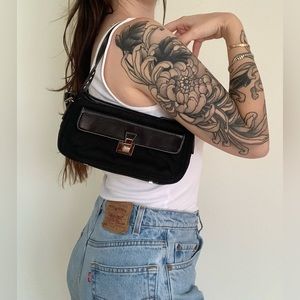 •SOLD ON DEPOP•Black Y2k Baguette Bag